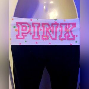Rare Y2K PINK Victorias Secret Yoga Pants Leggings Flare Low Rise S